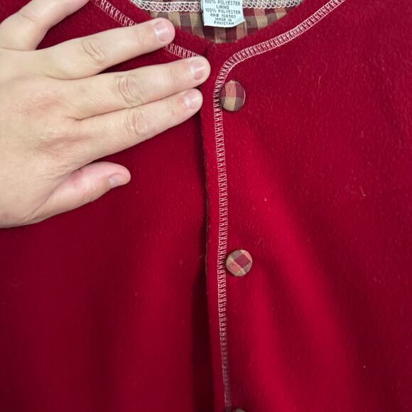 Vintage Take Two Button Down Cardigan Sweater Christmas Snowmen Winter Sz Large - Picture 6 of 11